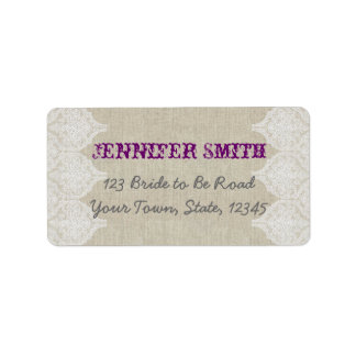 White Lace Vintage Wedding Linen for RSVP Label