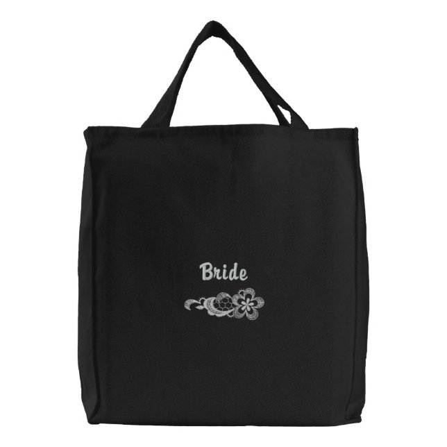 White Lace Wedding - Bride Tote (Front)