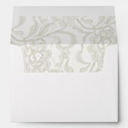 White Lace Wedding Envelope