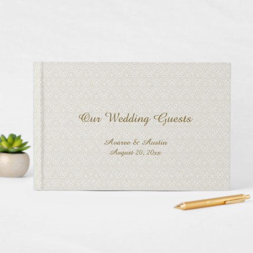 White Lace Wedding Guest Book