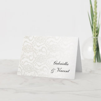 White Lace Wedding Invitation