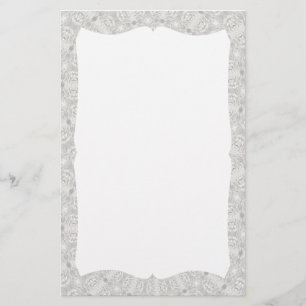 White Lace Wedding Kaleidoscope (Your Words Here) Stationery