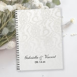 White Lace Wedding Notebook at Zazzle