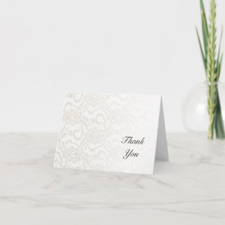 White Lace Wedding Thank You