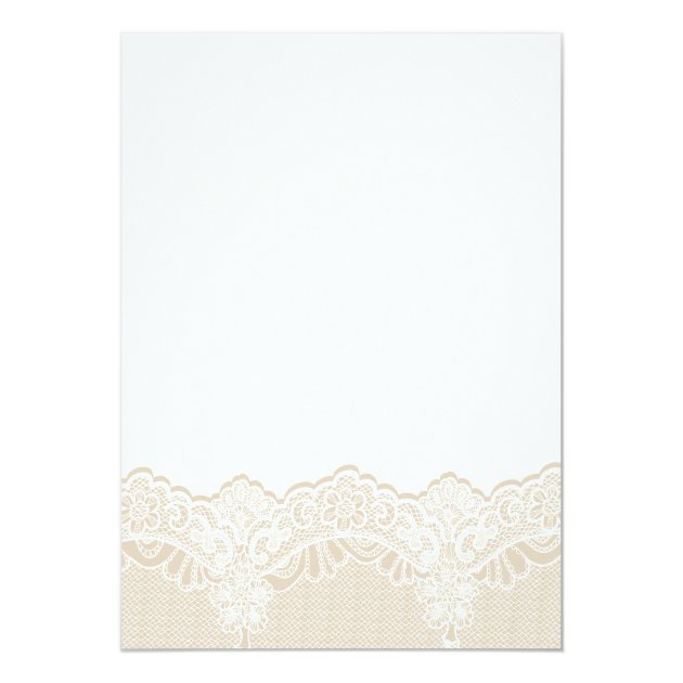 White Lace With Pearls Wedding Bridal Shower Invitation