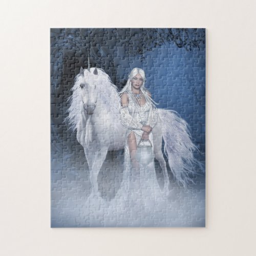 White Lady and Unicorn Puzzle