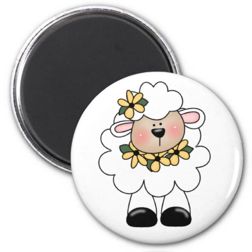 White Lamb T_shirts and Gifts Magnet