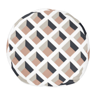 White lattice volume, brown background. pouf