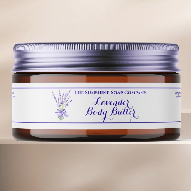 White Lavender Body Butter jar label 1 x 7.25 (Creator Uploaded)
