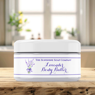 White Lavender Body Butter jar label 1 x 7.25