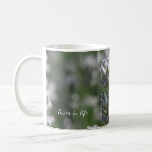 White Lavender Buds Coffee Mug