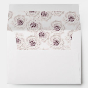 White & Lavender Floral Envelope