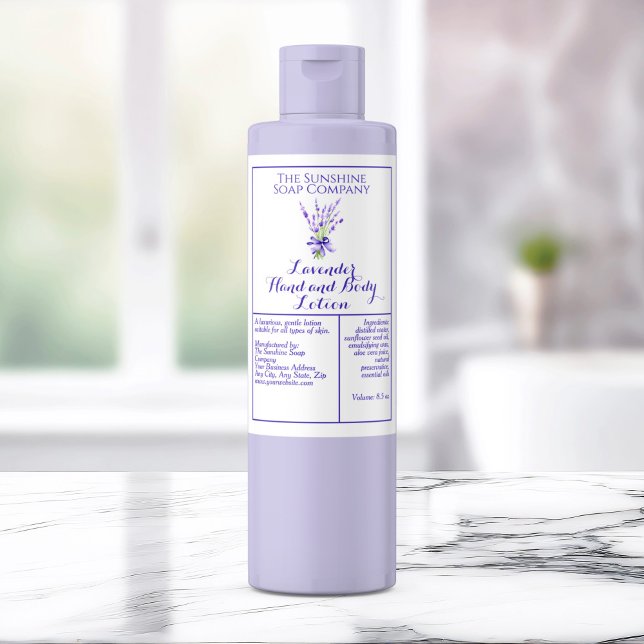 White Lavender waterproof cosmetics bottle label (Creator Uploaded)