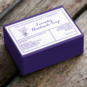 White Lavender waterproof soap box label
