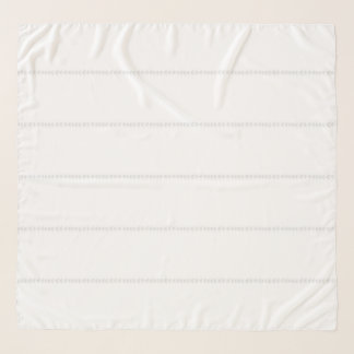 White Leaf Line Pattern Scarf