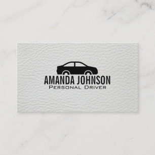 White Leather Automobile Business Card