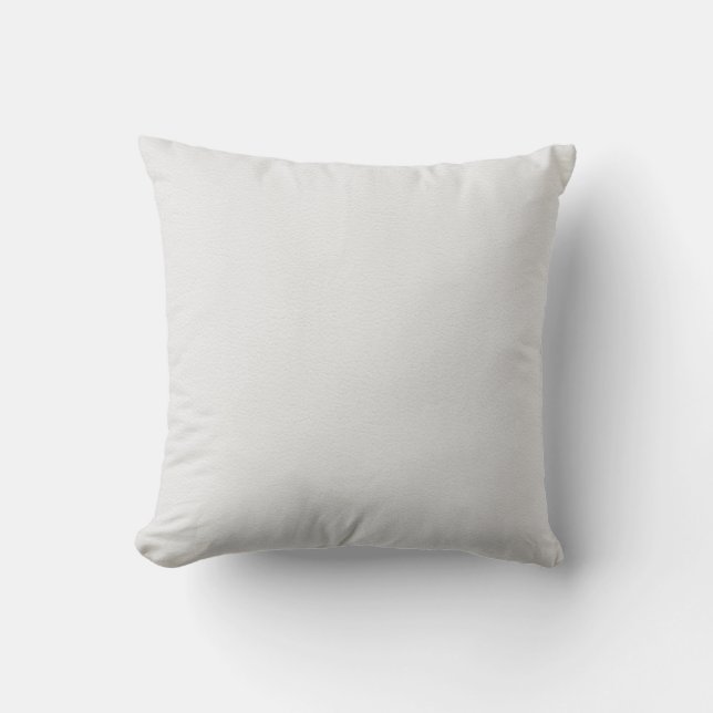 White Leather Inspired Faux Print Throw Pillow (Front)