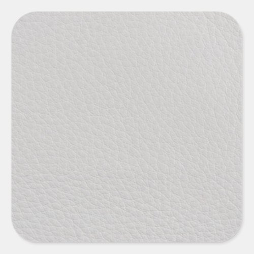 White leather square sticker