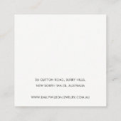 WHITE LEATHER TEXTURE STUD EARRING DISPLAY CARD (Back)