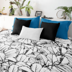 White Leaves Duvet Cover
