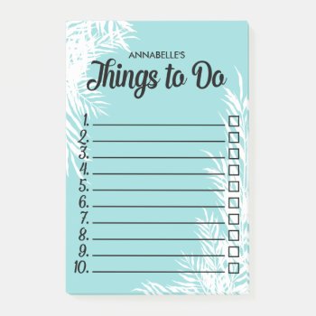 White Leaves Numbered Checkbox To Do List Post-it Notes by birchandoak at Zazzle