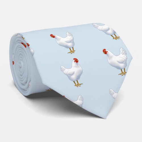 White Leghorn Chicken Cute Hen Tie