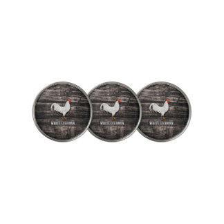 White Leghorn Chicken Golf Ball Marker