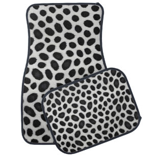 White Leopard Elegant Modern Luxury Collection Car Floor Mat