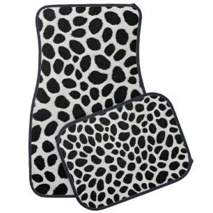 White Leopard Elegant Trendy Luxury Collection Car Floor Mat