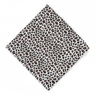 White Leopard Print Bandana