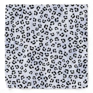 White Leopard Print Bandana