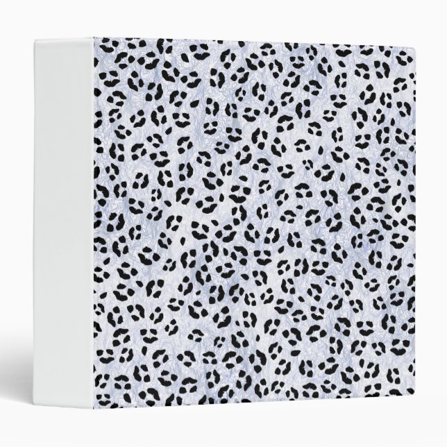 White Leopard Print Binder (Front/Spine)