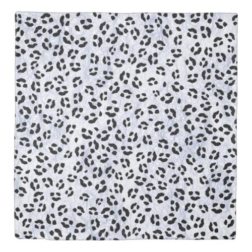 White Leopard Print Duvet Cover