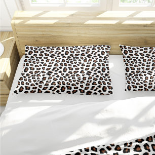 White Leopard Print Pillow Case