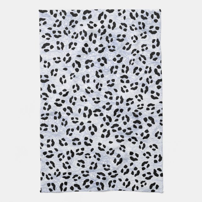 White Leopard Print Towel (Vertical)