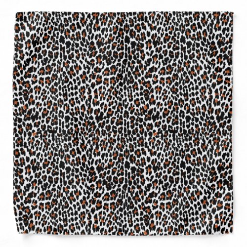 White Leopard Skin Print Bandana