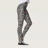 Leopard Print in Pastel Pink, Hot Pink and Fuchsia Leggings