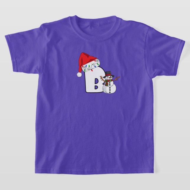 White letter B Christmas gift  T-Shirt (Laydown)