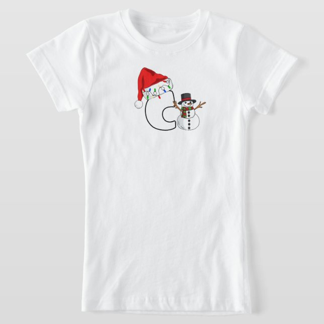 White letter c christmas gift  T-Shirt (Laydown)