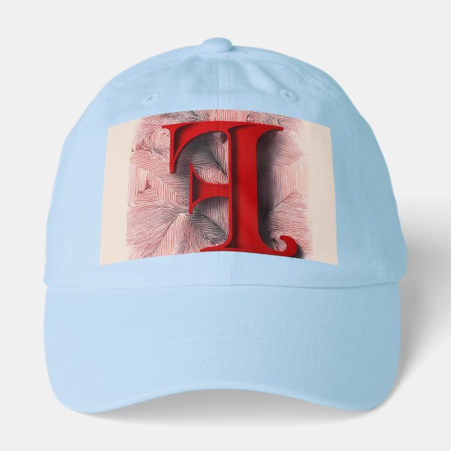 White Letter F on Red – High-Contrast Detailed Log Hat (Front)