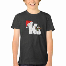 White letter k christmas gift