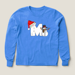 White letter m christmas gift Tri-Blend shirts