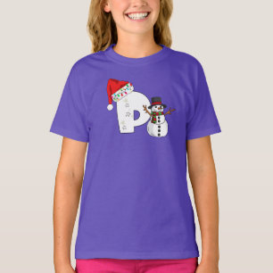 White letter p christmas gift T-Shirt