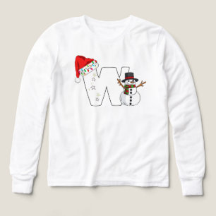 White letter w christmas gift Tri-Blend shirts
