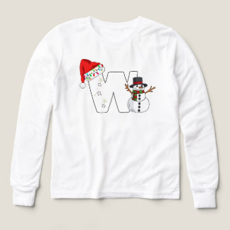 White letter w christmas gift  Tri-Blend shirts