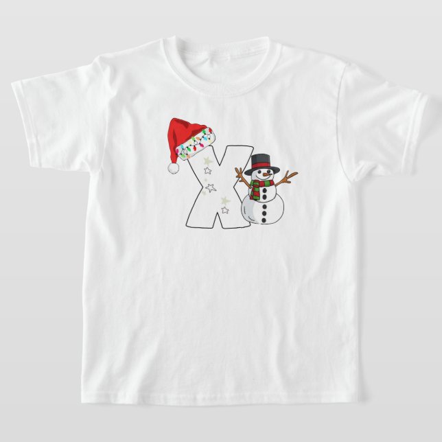 White letter x christmas gift  T-Shirt (Laydown)