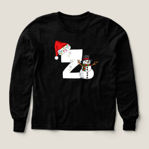 White letter z christmas gift Tri-Blend shirts