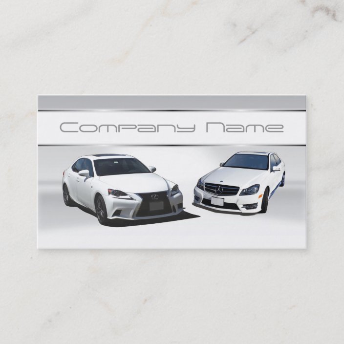 White Lexus And White Mercedes Benz Business Cards Zazzle Com