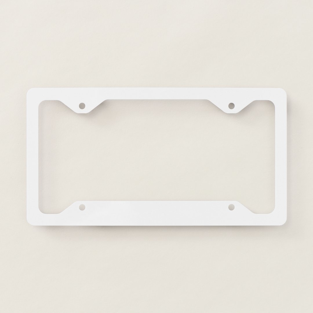 White License Plate Frame | Zazzle