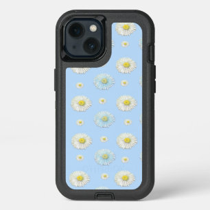White & light blue Daisy Pattern iPhone 13 Case